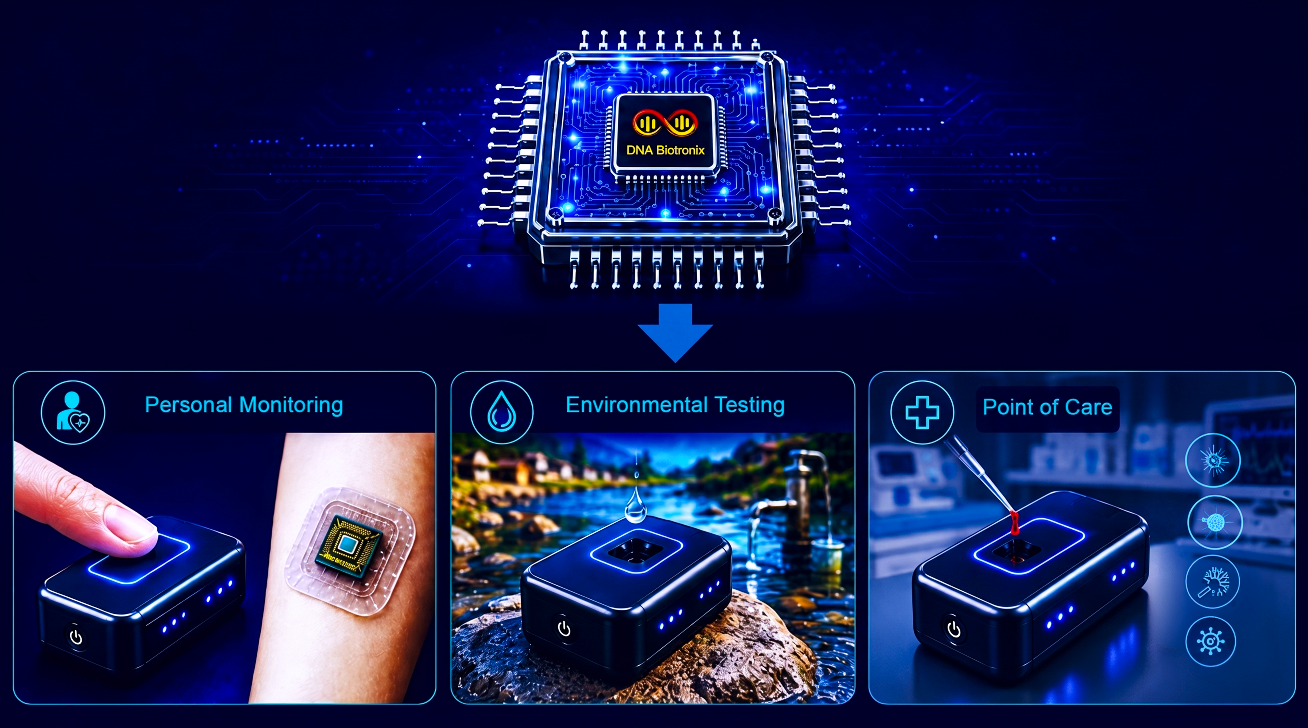 DNA Biotronix — A DNA Transistor Sensor for Proactive Healthcare. Personal Monitoring, Environmental Testing, Point of Care.